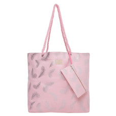 PINK FEATHER BEACH BAG PINK FEATHER BEACH BAG